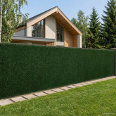 Sztuczne Ogrodzenie Ciemnozielony 1 x 3 m PVC i stal