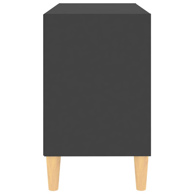 vidaXL Szafka pod TV z drewnianymi nóżkami, szara, 69,5x30x50 cm