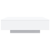 Stolik kawowy z oświetleniem LED, biały, 100x100x31 cm