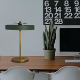 Lampka Biurkowa Bankierka Zielona Abruzzo Banquero 3xE27