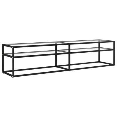 vidaXL Szafka pod TV, przezroczysta, 180x40x40,5 cm, hartowane szkło