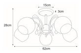 Lampa sufitowa K-JSL-6554/5 CHR z serii SUSAN KAJA