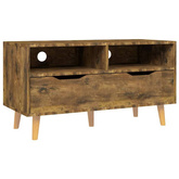 vidaXL Szafka pod TV, opalany dąb, 90x40x48,5 cm