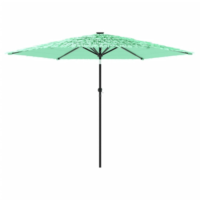Parasol ogrodowy na stalowym słupku, zielony, 288x288x225 cm
