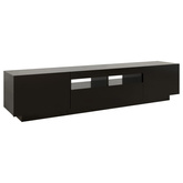 Szafka pod TV z oświetleniem LED, czarna, 180x35x40 cm vidaXL