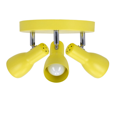 Lampa sufitowa Picardo plafon metalowy żółty regulowany 3-punktowy E14