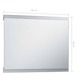 vidaXL Lustro łazienkowe z LED i czujnikiem dotykowym, 80x60 cm