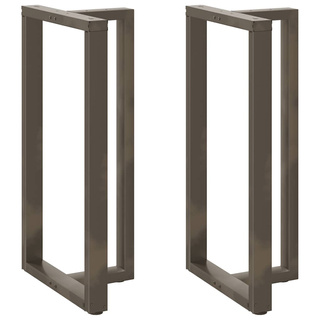 Nogi do stołu barowego w kształcie litery T 2 szt. Czarne 60x35x(110-111) cm Stal
