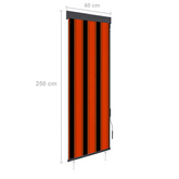 vidaXL Roleta zewnętrzna, 60x250 cm, pomarańczowo-brązowa