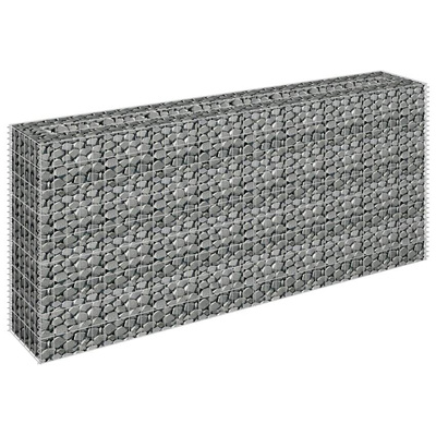 vidaXL Podwyższona donica gabionowa, galwanizowana stal, 180x30x90 cm