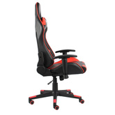 vidaXL Obrotowy fotel gamingowy, czerwony, PVC