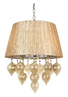 Lampa wisząca na łańcuchu szaro beżowa Elissa Candellux 33-04567