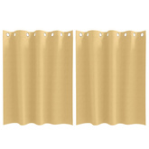 Firany blackout z kółkami 2 pcs Beżowy 140 x 140 cm Poliester