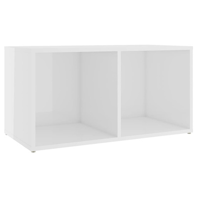 vidaXL Szafka pod TV, wysoki połysk, biała, 72x35x36,5 cm