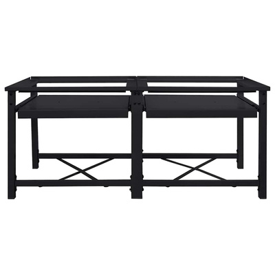 Podstawka na Pralkę 2 pcs Czarny 120 x 56 x 52 cm Stal