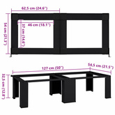 Podstawka na Pralkę 2 pcs Czarny 127 x 54,5 x 32,5 cm Stal