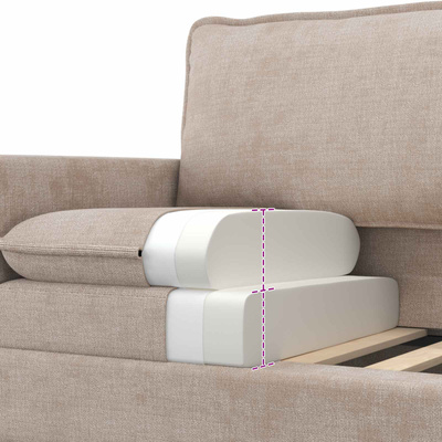 Sofa Beżowy 156 x 81 x 87,5 cm Poliester
