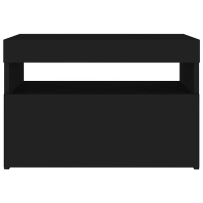 vidaXL Szafka pod TV z oświetleniem LED, czarna, 60x35x40 cm