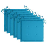 vidaXL Składane krzesła ogrodowe z poduszkami, 6 szt., drewno tekowe