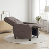 Fotel recliner Ciemnoszary tkanina