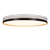 Montana Lampa sufitowa plafon czarny+biały+złoty 24w led 40 cm klosz biały