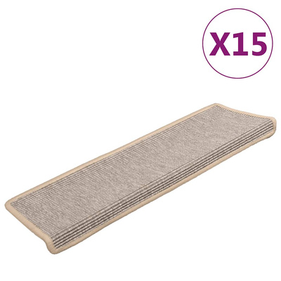 Maty na schody 15 szt. 65x21x4 cm Srebrne prostokątne krawędzie