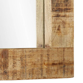 vidaXL Lustro, 70x50 cm, lite drewno mango i szkło