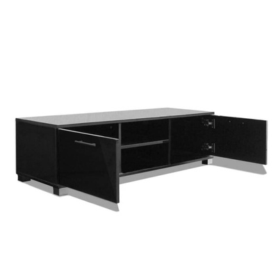 vidaXL Szafka pod TV na wysoki połysk czarna 120x40,5x35 cm