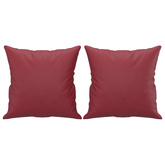 2-os. sofa z poduszkami, winna czerwień, 120 cm, sztuczna skóra