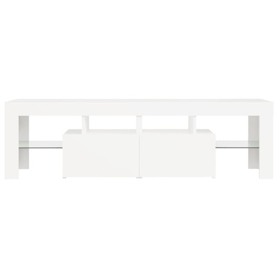 vidaXL Szafka pod TV z oświetleniem LED, biała, 140x36,5x40 cm