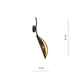 Kinkiet LOTUS K1 BLACK/GOLD