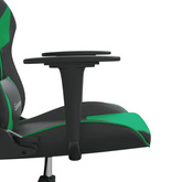 vidaXL Masujący fotel gamingowy, czarno-zielony, sztuczna skóra wariant 4