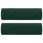 3-osobowa sofa z poduszkami, ciemnozielona, 180 cm, aksamit
