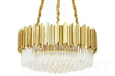 Lampa wisząca IMPERIAL GOLD 80 - stal, kryształ