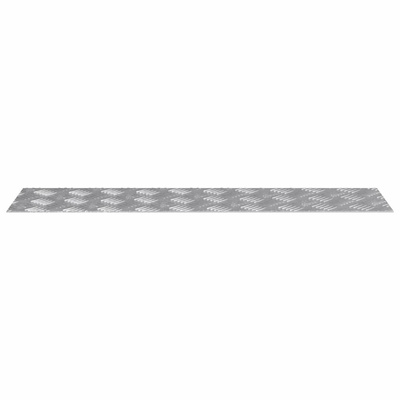 Stopień Prostokątny 4 pcs Srebrny 80 x 20 cm Aluminium