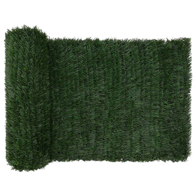 Sztuczne Ogrodzenie Ciemnozielony 1 x 4 m PVC i stal
