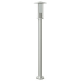 Lampa ogrodowa na słupku, srebrna, 100 cm, stal nierdzewna