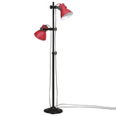 Lampa stojąca, 25 W, postarzany czerwony, 25x25x90/140 cm, E27
