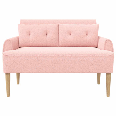 Sofa dwuosobowa z guzikowym pikowaniem różowy 117 x 67 x 77 cm
