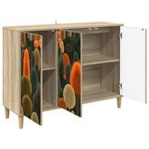 Bufet ZAANDAM Sonoma 102 x 33 x 75 cm Drewno inżynieryjne