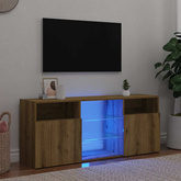 Szafka pod TV z oświetleniem LED, dąb artisan, 120x30x50 cm