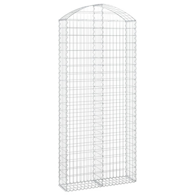 Łukowaty kosz gabionowy 100x30x220/240 cm, galwanizowane żelazo