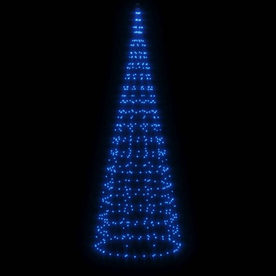 vidaXL Choinka z lampek, na maszt, 550 niebieskich LED, 300 cm