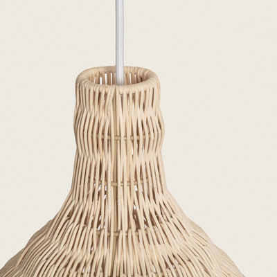 Lampa Wisząca Boho z Rattanu Abruzzo Flavia 30cm E27