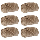 Koce narzutowe 6 pcs Camel 130 x 150 cm Polar