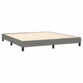 vidaXL Łóżko kontynentalne z materacem, ciemnoszara tkanina 160x200 cm model standard