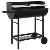 Grill węglowy 96,5 x 42,5 x 88,5 cm Czarny
