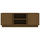 Szafka pod TV, miodowy brąz, 110x35x40,5cm, lite drewno sosnowe vidaXL