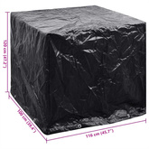 Pokrowiec na kontener IBC, z 8 oczkami, 116x100x120 cm