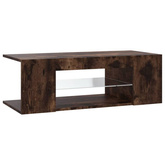 vidaXL Szafka pod TV z oświetleniem LED, przydymiony dąb, 90x39x30 cm